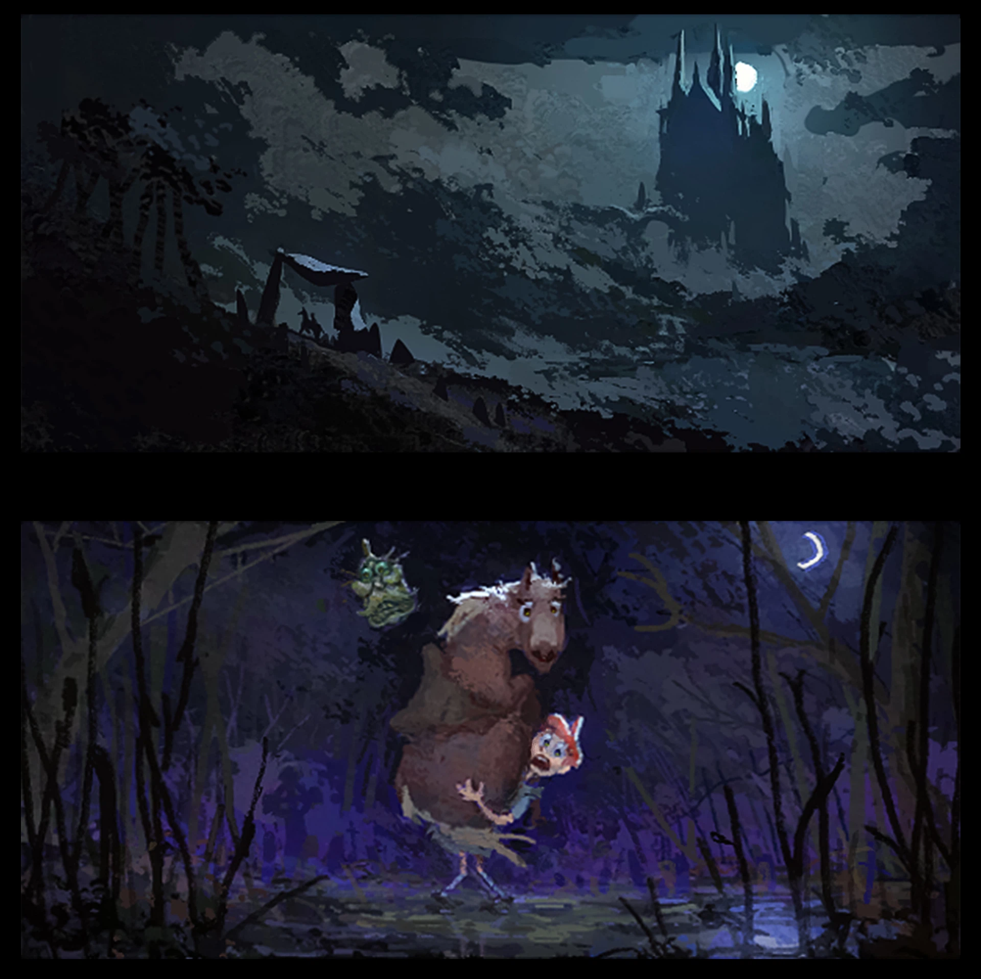 second part of this portfolio, environment and character illustration