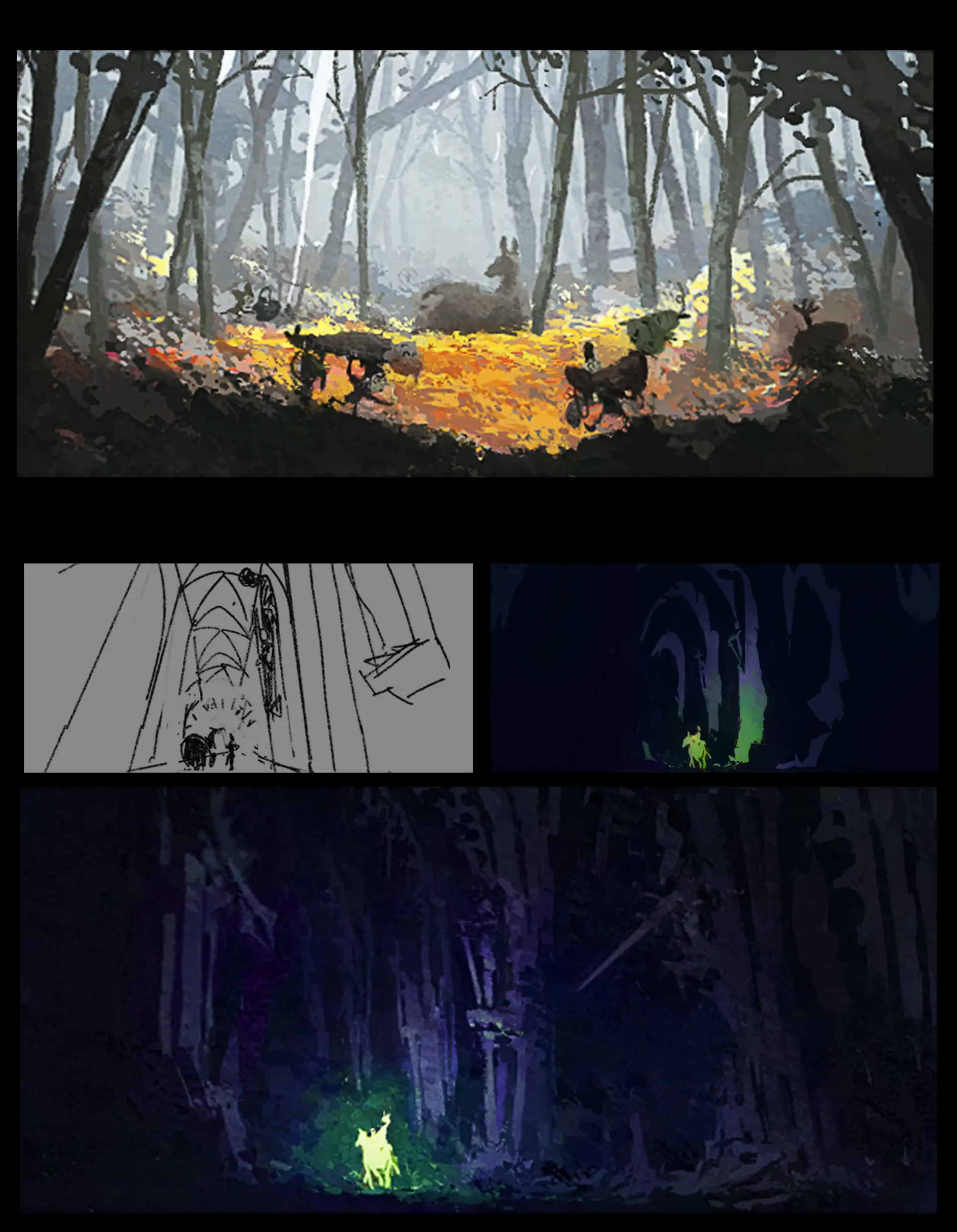 third part of this portfolio, environment illustrations