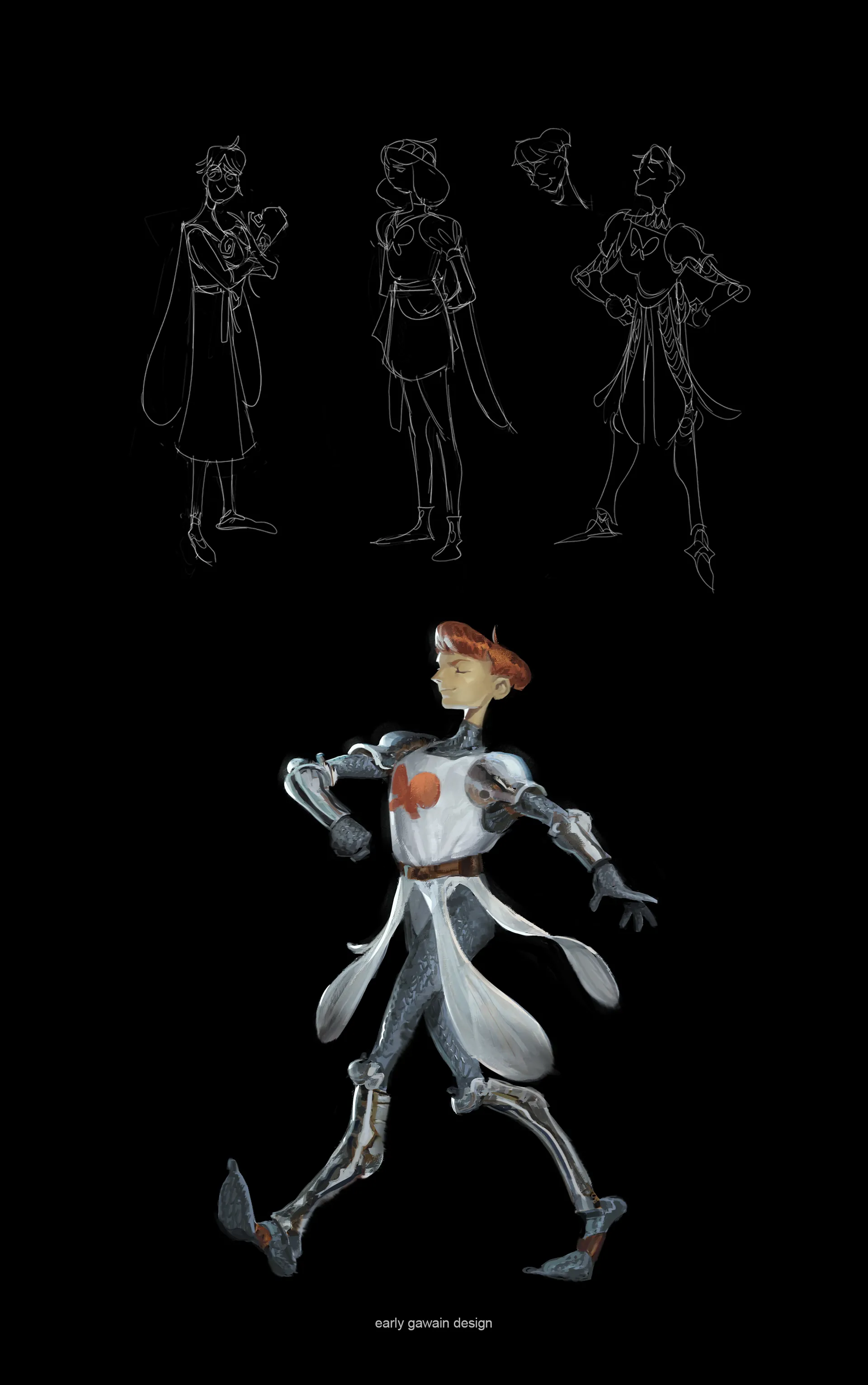 sixth part of this portfolio, charachter design of sir gawain